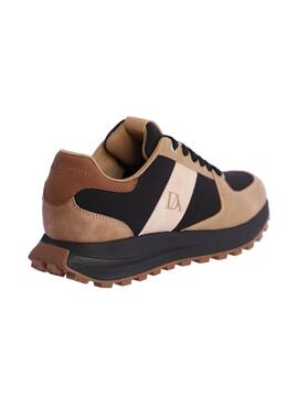 Deportiva DON ALGODON tostada y negra suela alta
