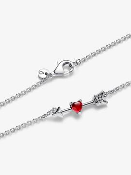 Collar PANDORA Flecha y Corazón Cristal de Murano