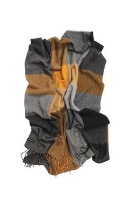 Bufanda DON ALGODON lana gris cuadros