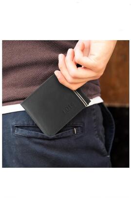 Cartera LOIS Delray horizontal negra cierre goma