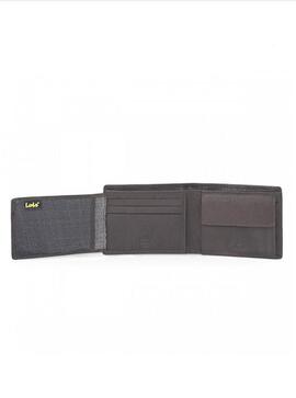 Cartera LOIS Kodiak marron chocolate piel logo esquina