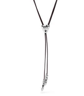 Colgante UNO DE 50 cuero ajustable con corazón