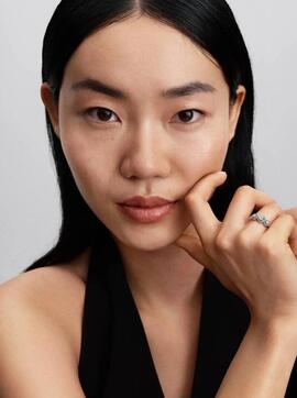 Anillo PANDORA Trilogía de Corazones y Halo