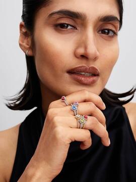 Anillo PANDORA Corazón Nivelado Rojo Brillante