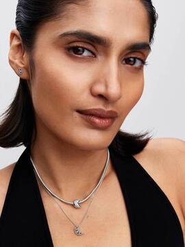 Pendientes PANDORA plata luna creciente