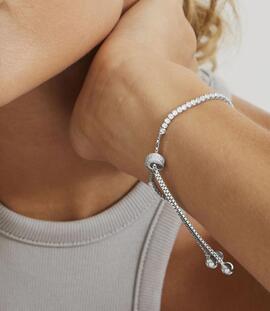 Pulsera LUXENTER Plata Tira Circonitas Ajustable
