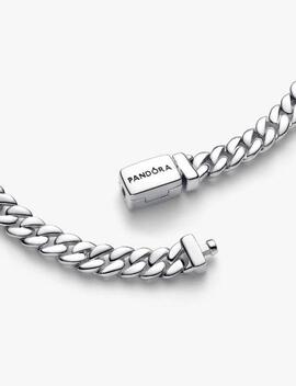 Pulsera PANDORA  plata cadena cubana