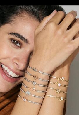 Pulsera NOMINATION Milleluci Trébol dorado con circonita