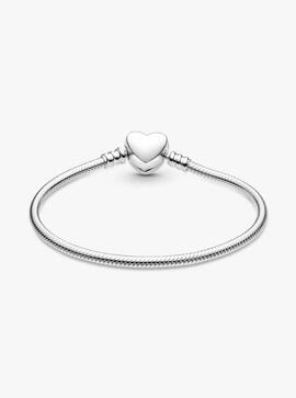 Pulsera PANDORA moments plata cierre corazon grabar