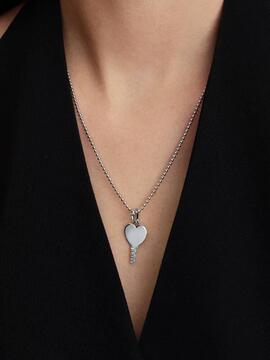 Colgante PANDORA Etiqueta Grabable Llave Corazón