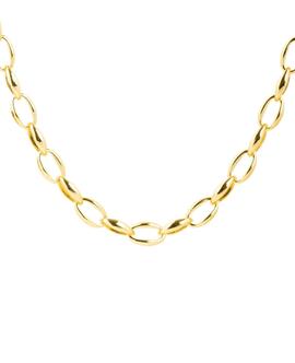 Luxenter collar dorado anillas oval irregulares