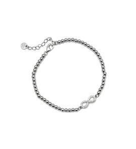 Pulsera LUXENTER plata bolas infinito circonitas