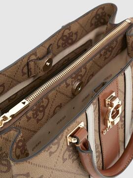 Bolso GUESS mano camel logos tira centro