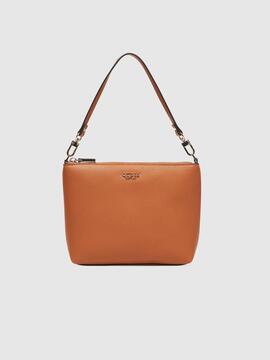 Bolso GUESS hombro camel tipo bombonera