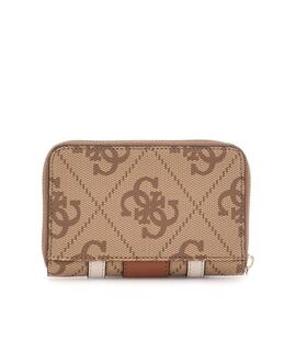 Cartera GUESS cremallera logo beig tiras beig