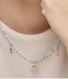 Collar LUXENTER  plata bola colors herradura circ