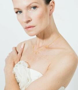 Luxenter collar dorado cuelgan chapitas