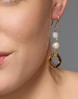 Pendientes LUXENTER Diriki de Perla Blanca