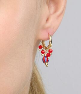 Pendientes LUXENTER Globo Rojo y Azul