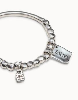 Pulsera UNO DE 50 elástica de cuentas con pieza tubular