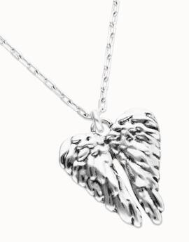 Colgante UNO DE 50 largo con detalle de ala