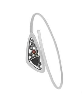 Pulsera FINK brazalte plata azabache y coral