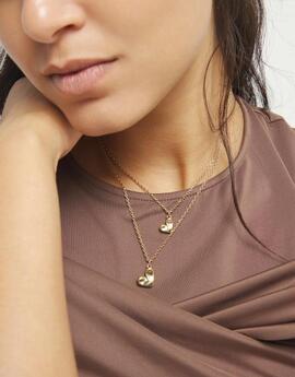 Colgante UNO DE 50 cadena de varias hebras con dos corazones