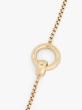 Pulsera TOMMY anillas cuadra dorada circulo centro