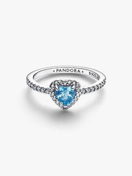 Anillo PANDORA Corazón Elevado Azul