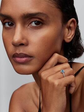 Anillo PANDORA Corazón Elevado Azul