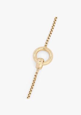 Pulsera TOMMY anillas cuadra dorada circulo centro