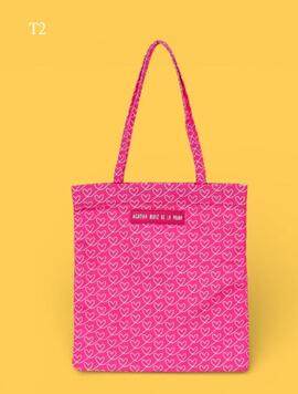 Tote AGATHA tela estampado cierre cremallera