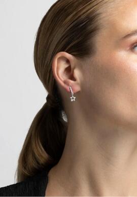 Pendientes LUXENTER plata circon cuelga estrella