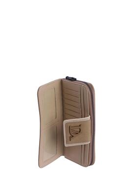 Cartera DON ALGODON Oliveria grande bicolor efecto goma