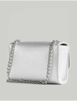 Bolso VALENTINO plata rugoso pequeño