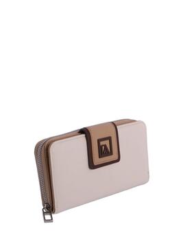 Cartera DON ALGODON Céline grande bicolor solapa logo