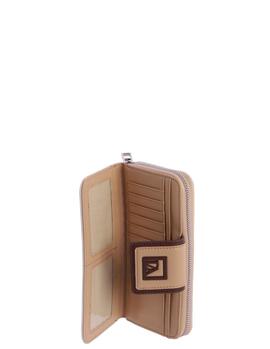 Cartera DON ALGODON Céline grande bicolor solapa logo