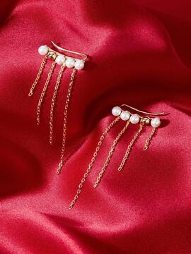 Pendiente MAREA Trepador Perlas Cascada