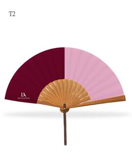 Abanico DON ALGODON madera tela bicolor