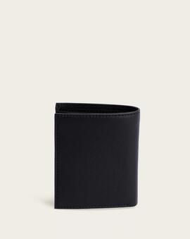 Cartera DON ALGODON Matteo vertical piel negra logo esquina