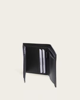 Cartera DON ALGODON Matteo vertical piel marron logo esquina