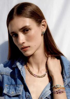 Pendientes LIUJO con Logotipo Monograma verde agua