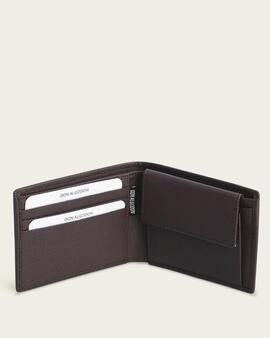 Cartera DON ALGODON Alessandro horizontal piel marron rugosa