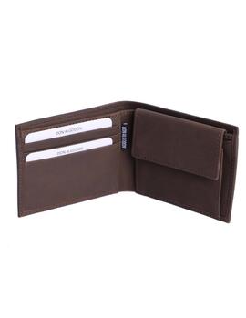 Cartera DON ALGODON Jose horizontal marron efecto serraje