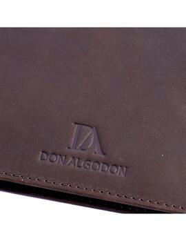 Cartera DON ALGODON Jose horizontal marron efecto serraje