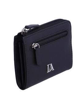 Monedero DON ALGODON Massimo piel negro cremallera