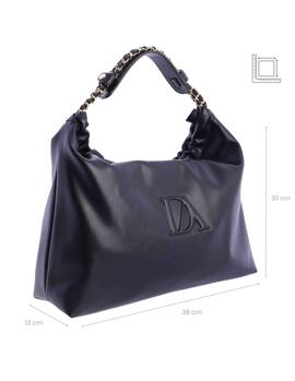 Bolso DON ALGODON negro grande ajustable cierre