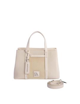 Bolso DON ALGODON Cala beig efecto goma red delante