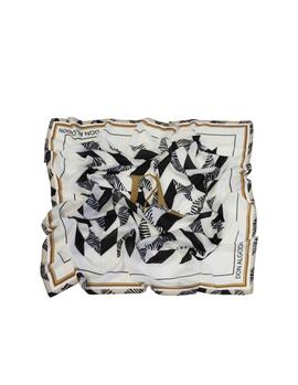 Pañuelo DON ALGODON Zarela cuadrado beig negros camel