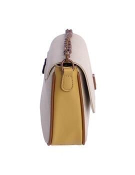 Bandolera DON ALGODON solapa bicolor efecto goma